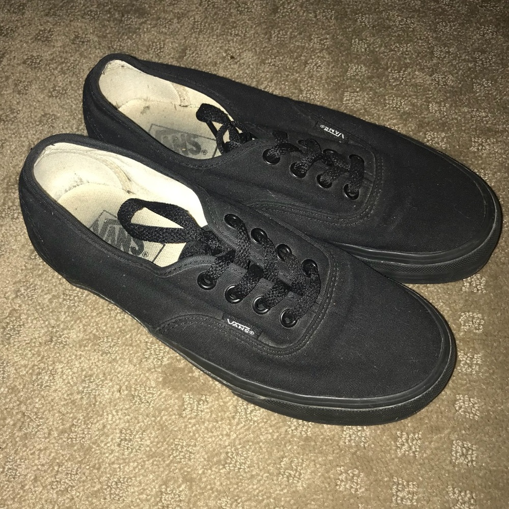 Black lace up Vans